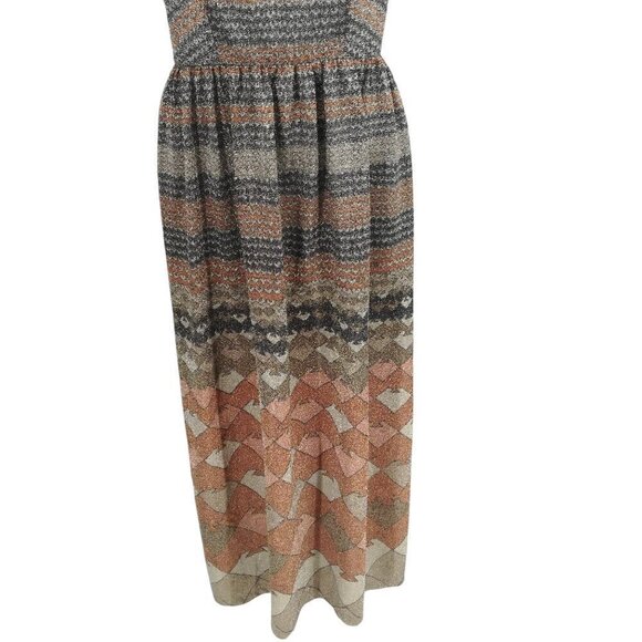 Vintage Fred Rothschild Metallic Maxi Sheath Dress Wrap Jacket Size 10 70s Party - Picture 8 of 15